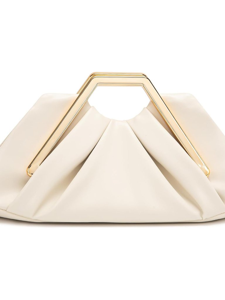 Elegant Ruched Clutch Purse, Soft Dumpling Evening Bag | For Women